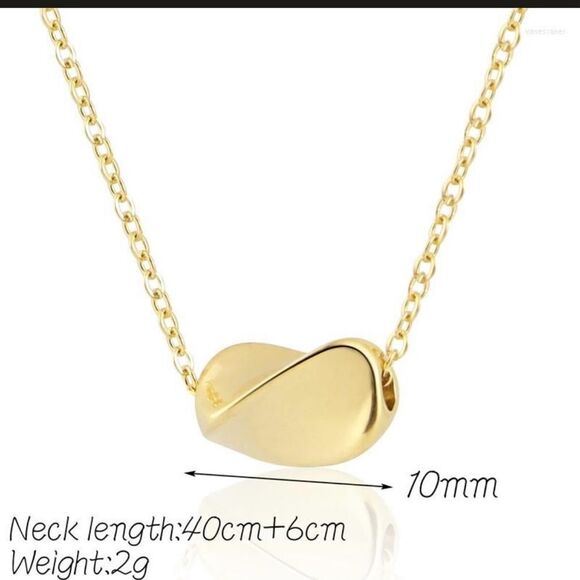 The Inverted Bean charm necklace in 925 silver. - Picture 6 of 6